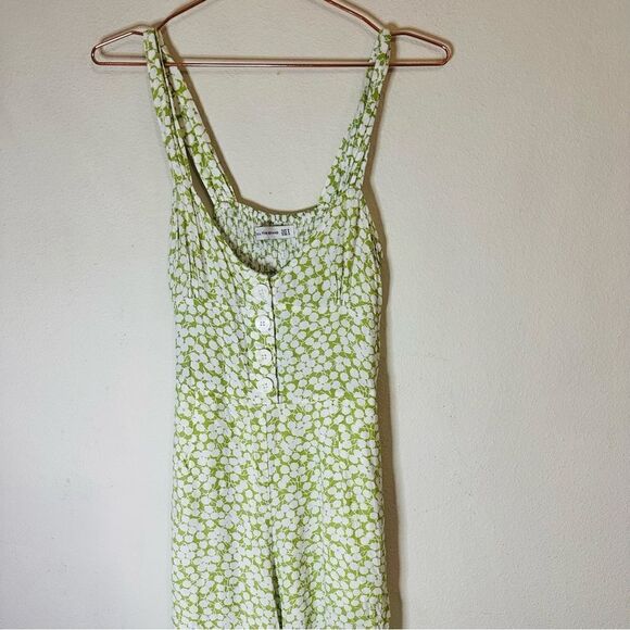 NWOT Revolve Faithfull the Brand Lameka Green Floral Jumpsuit 4 - Picture 6 of 9